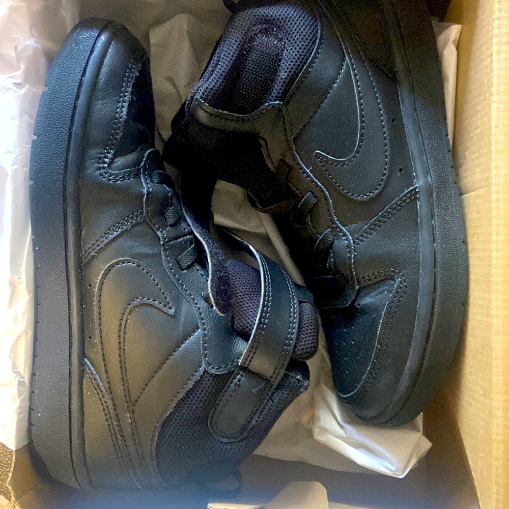 Size 2Y black Nike high tops
